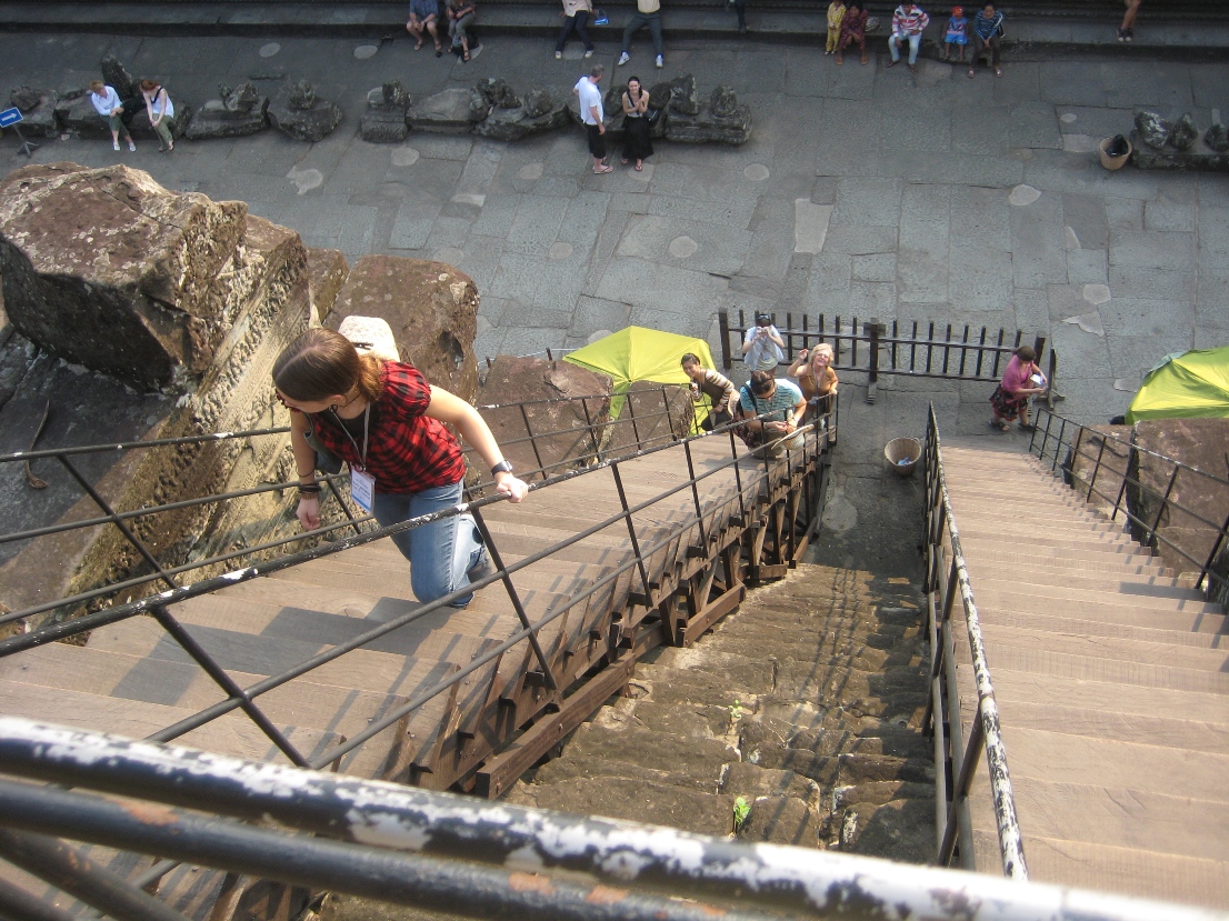 Stairs to Angkor Wat Temple Platform